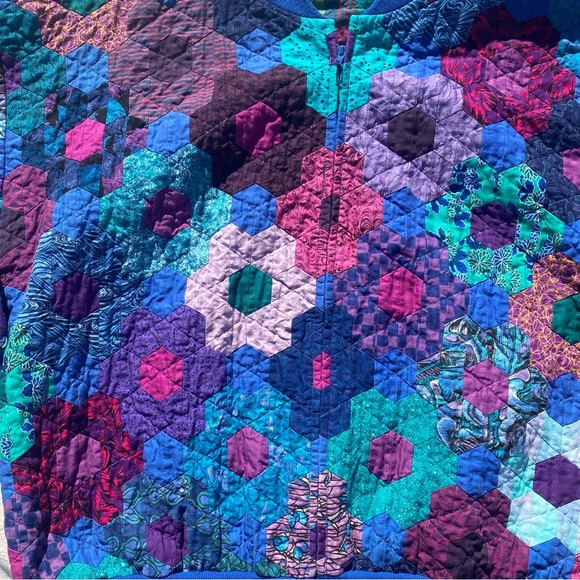 Patchwork QUILT Handmade Jacket Vintage - Picture 15 of 16